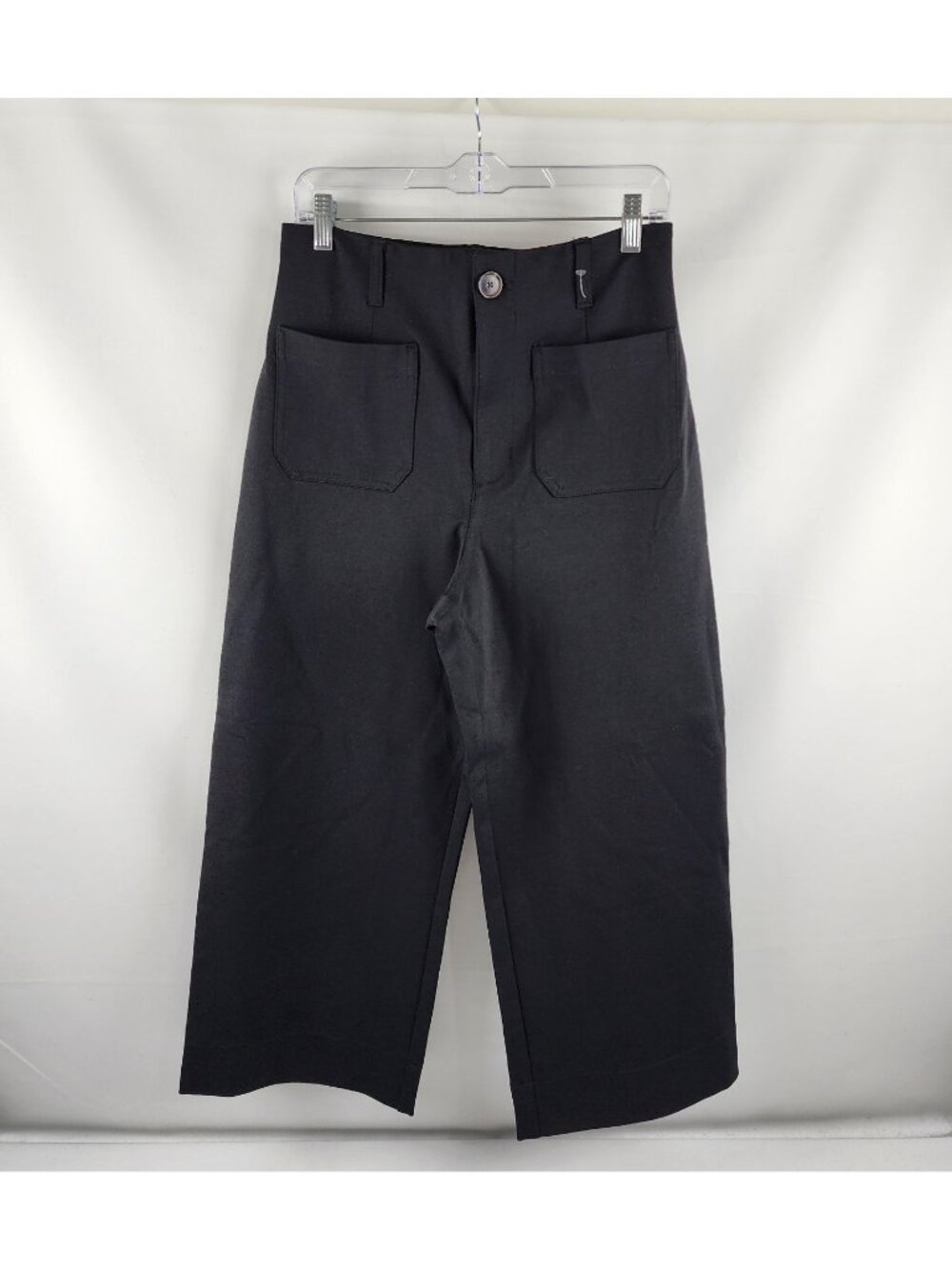 Lauren Conrad Jeans Womens 10 Crop Black High Rise Wide Leg Crop (30x24) NWT